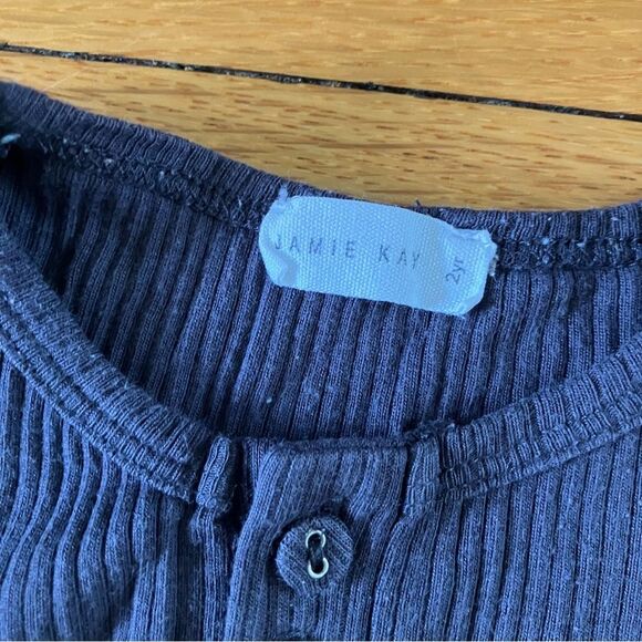 Jamie Kay Neutral Stretch Soft Ribbed Henley Bodysuits Size 2 - Picture 3 of 7